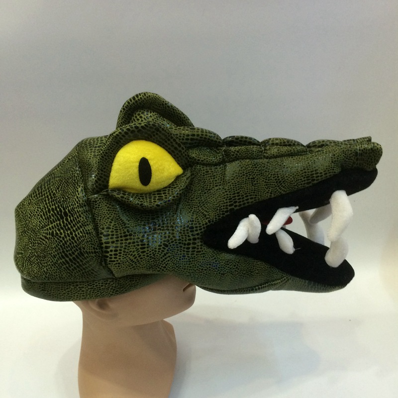 Qianfang Festival Wig hat, dark green big crocodile head hat, Forest Party performance Festival Hat 6545 detail image 4