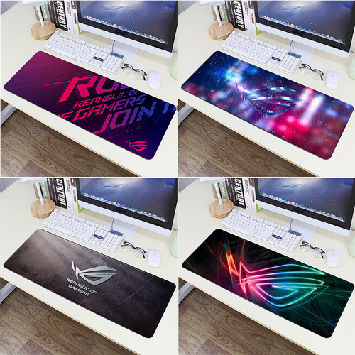 Factory wholesale 80X30 e-sports gaming mouse pad personalized custom thick edge locking Internet cafe table mat dropshipping boxed