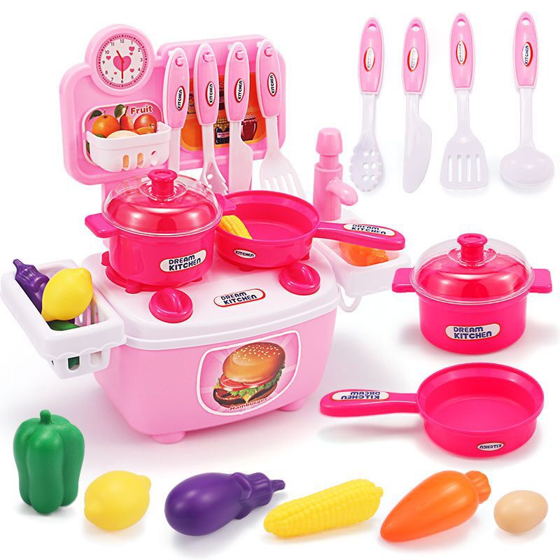 一件代发过家家仿真厨房男孩女孩益智餐做饭炒菜套装儿童玩具批发