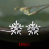 Fashionable zirconium, earrings, accessory, Korean style, four-leaf clover, wholesale