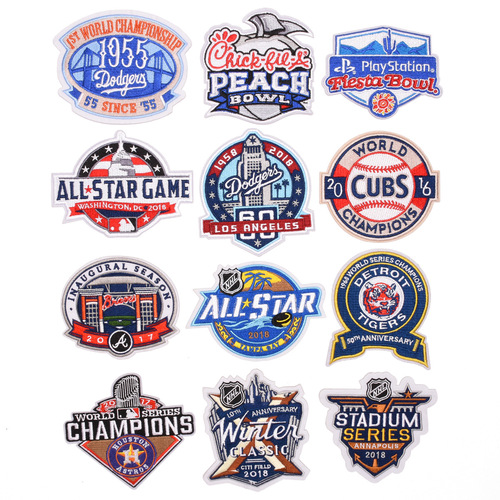 Embroidered Baseball Team Logo LOGO Patch Embroidered Badge Animal Adhesive Embroidered Badge Available in Pictures