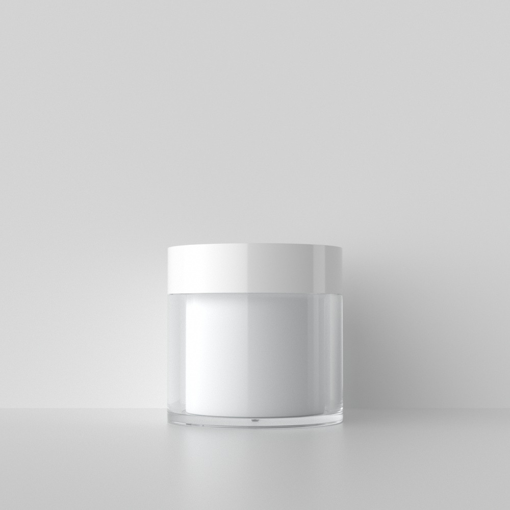 50g Rosa cubierta de doble capa botella de crema productos para el cuidado de la piel sub-botella caja de crema facial caja de crema cosmética