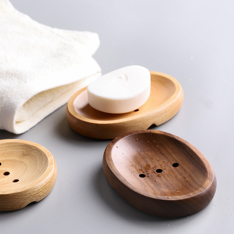 solid wood soap box woodiness Japanese style originality Soap box Shower Room Leachate manual Dish
