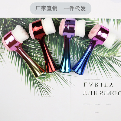 Yi poetic beauty Cleansing brush Manufactor Direct selling currency Two-sided Use Cleaning brush Supersoft Soft fur silica gel Wash brush wholesale
