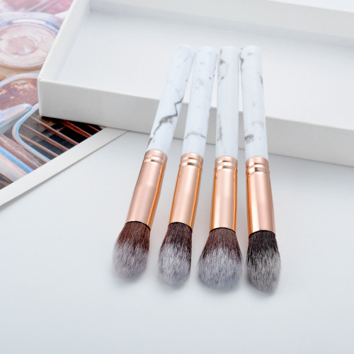 Manufacturer wholesale single blush brush loose powder brush marble makeup brush contour brush highlight brush single portable