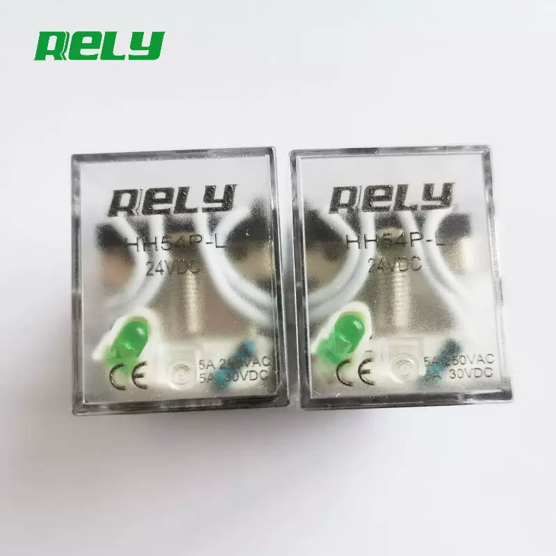 HH54P小型电磁继电器中间继电器小8脚5A AC220V DC12 DC24V