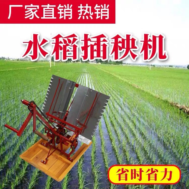 『厂家』直供水稻插秧机农用小型机器水稻耕种机栽苗机手摇插秧机