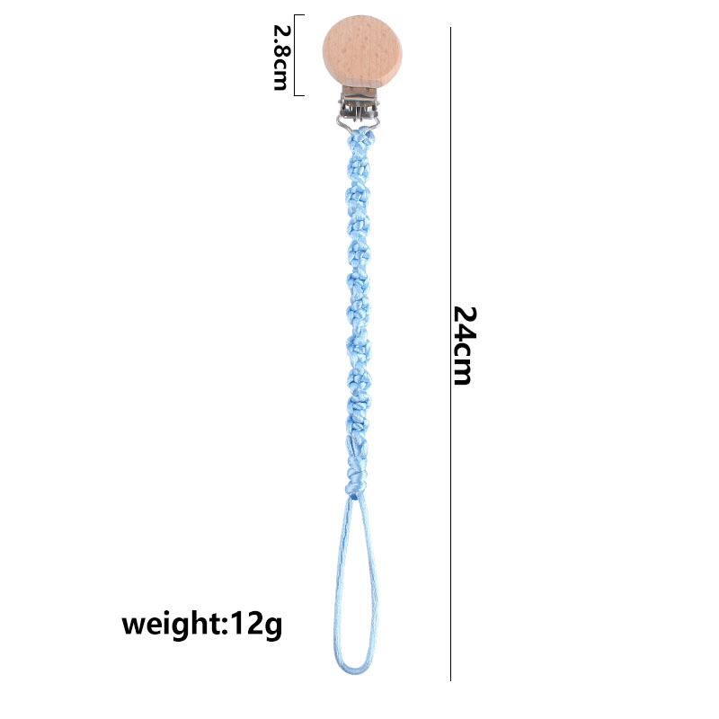 Nueva haya de dibujos animados animal chupete clip DIY bebé creativo hecho a mano tejido chupete cadena pezón cuerda