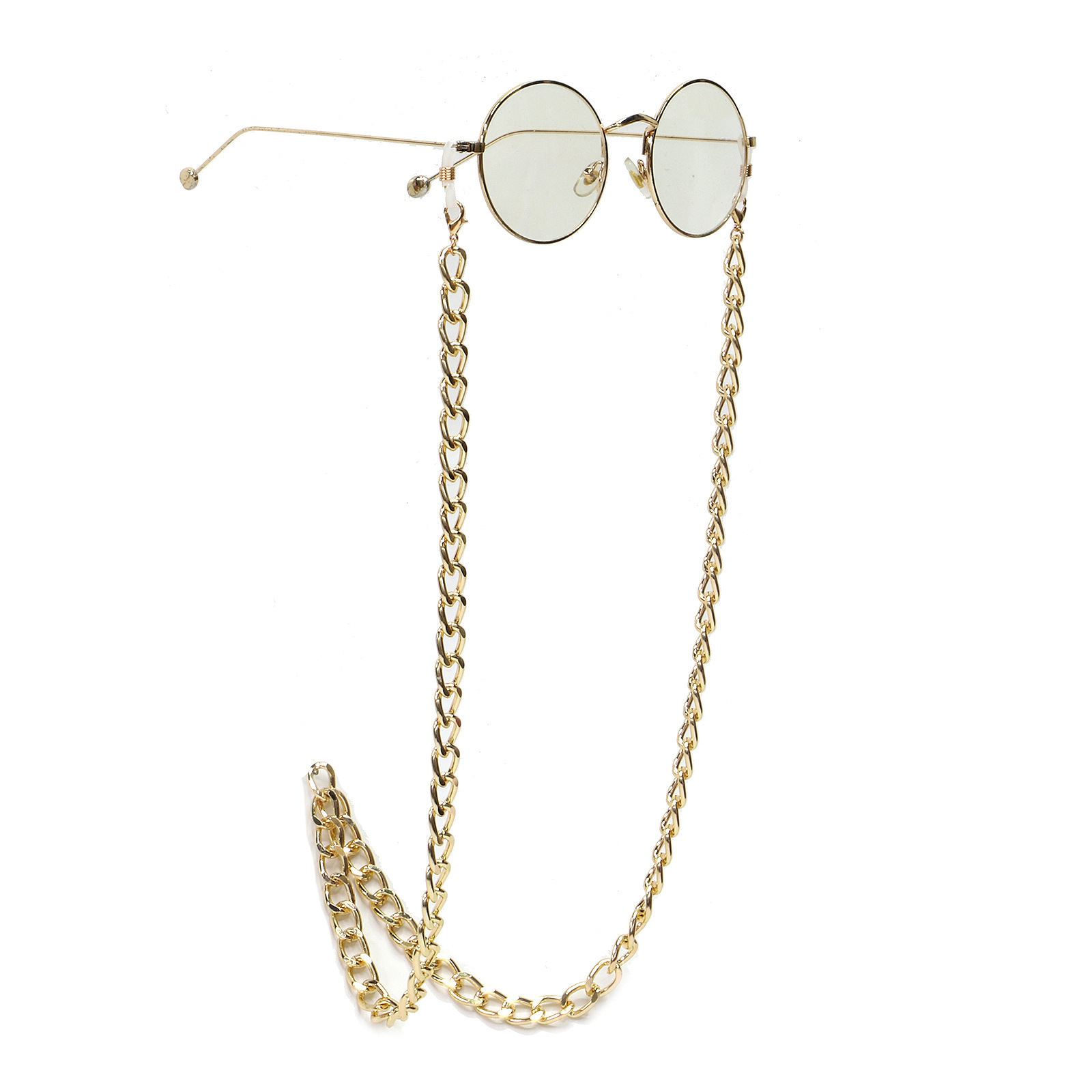 Fashionable And Simple Color Retention Gold Thick Aluminum Chain Glasses Rope Metal Glasses Chain Wholesale Nihaojewelry display picture 4