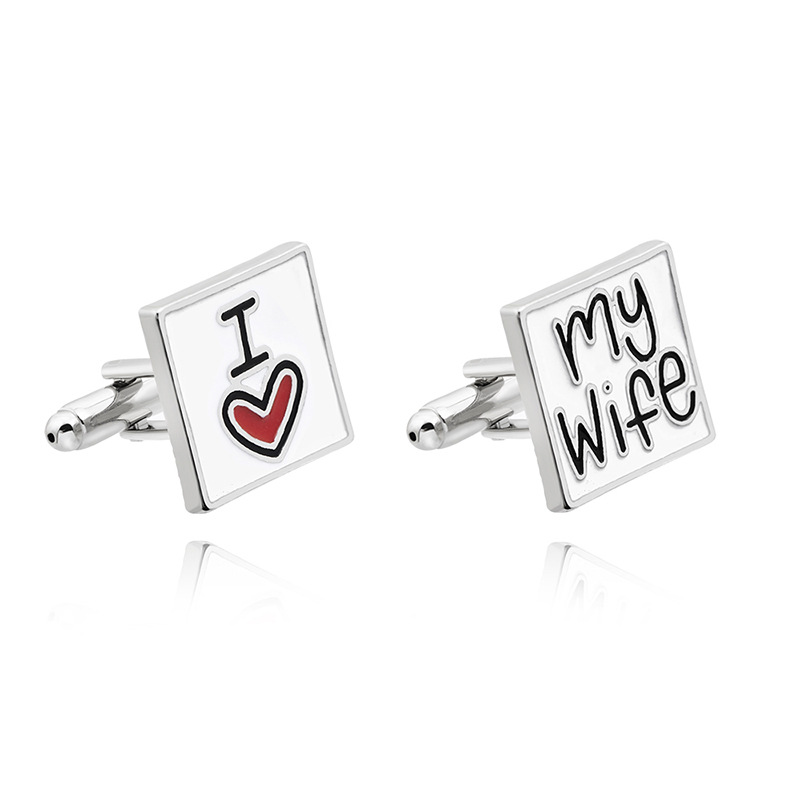 Plating Design Fashion Geometric Glass Plating Unisex Cufflinks