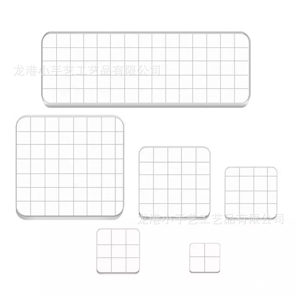 亚克力手柄背板印章工具有机玻璃伴侣高透明块DIY邮戳转印片跨境