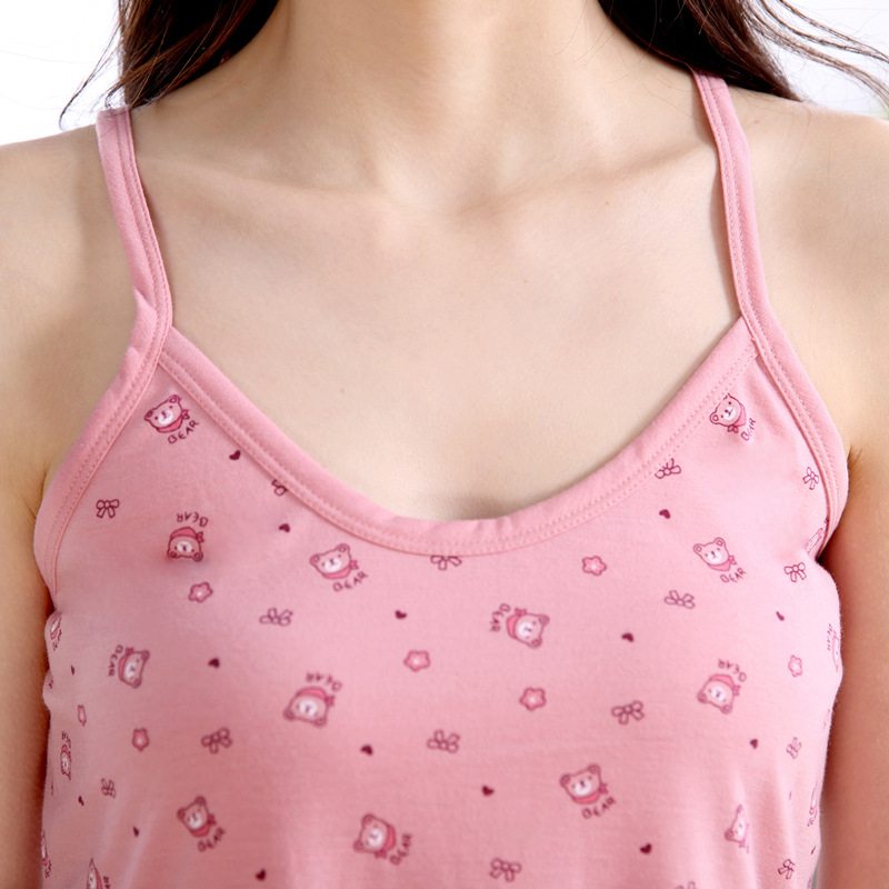 Correa camisón de las mujeres del verano sexy pijamas dulce más tamaño modal backless nightdress Home wear