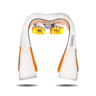 康頌仿真人揉捏按摩披肩加熱理療肩頸腰部車載家用拍打調速跨境