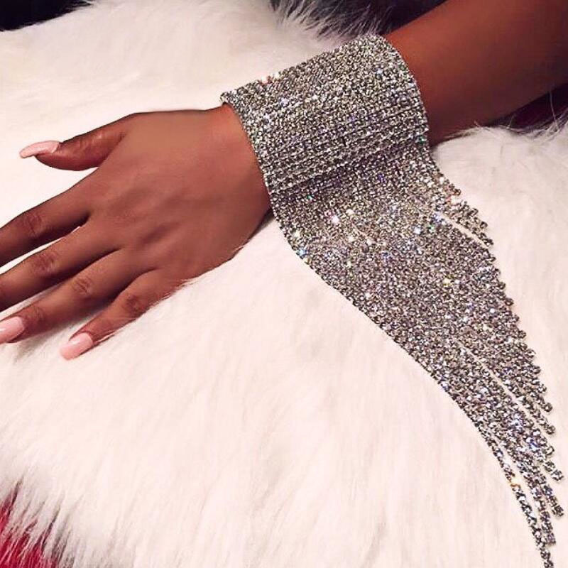 1 Piece Fashion Tassel Rhinestone Plating Womenu0027S Bangle