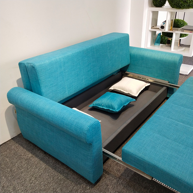 Sofá cama multifuncional plegable sala de estar pequeña casa sentarse y acostarse tela de doble propósito desmontable y lavable almacenamiento sofá cama