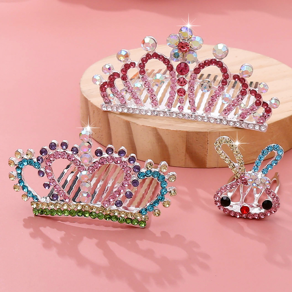 Fashion Crown Alloy Inlay Rhinestones Hair Combs 1 Piece display picture 7