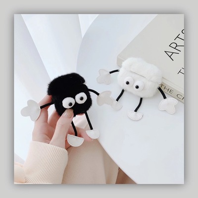airpods123 smart cover Hairy Super adorable Briquettes Doll Plush lovely Cartoon wireless Bluetooth
