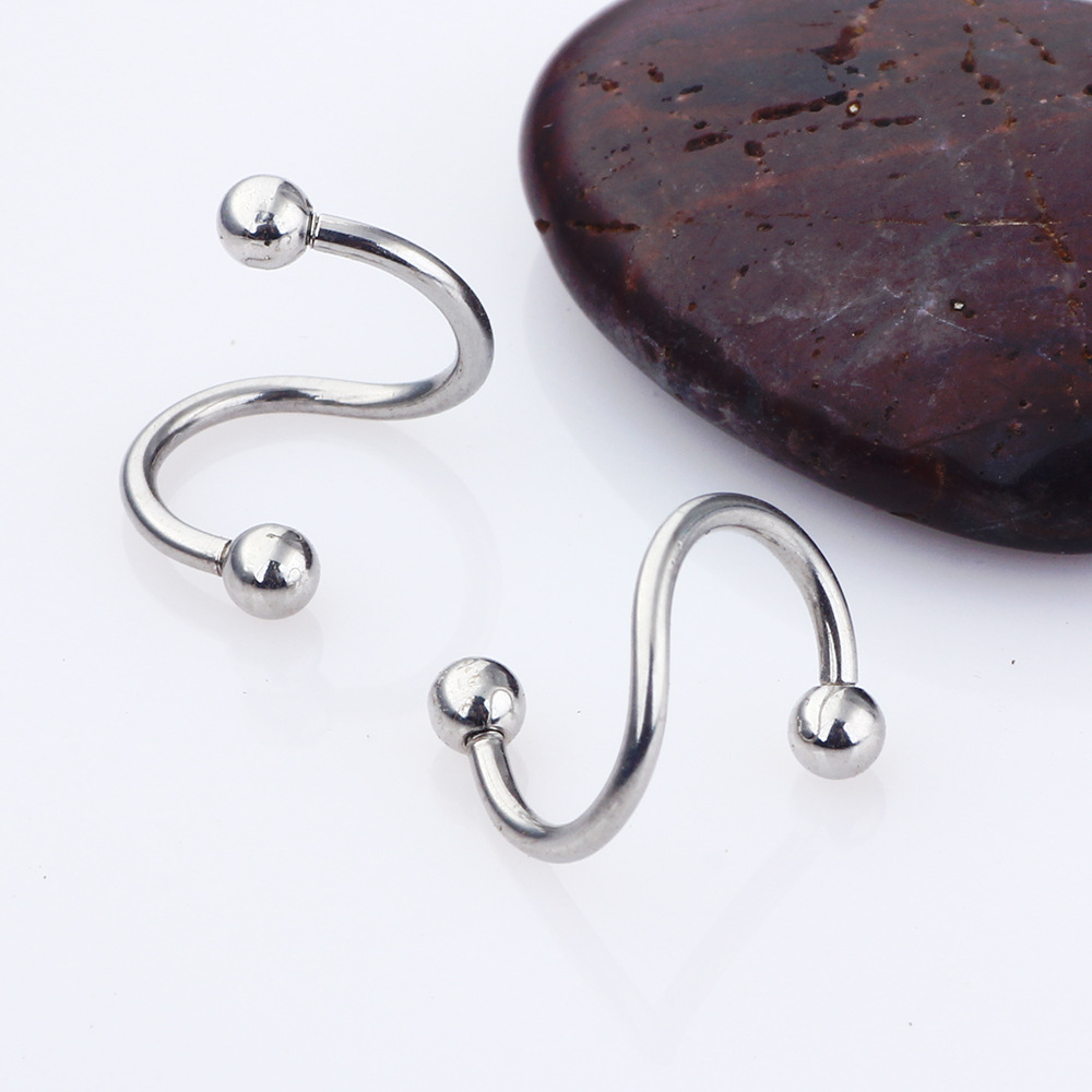 120 Pcs Tongue Lip Nose Eyebrow Navel Ring Mixed Set Stainless Steel Piercing Jewelry Wholesale detail image 12