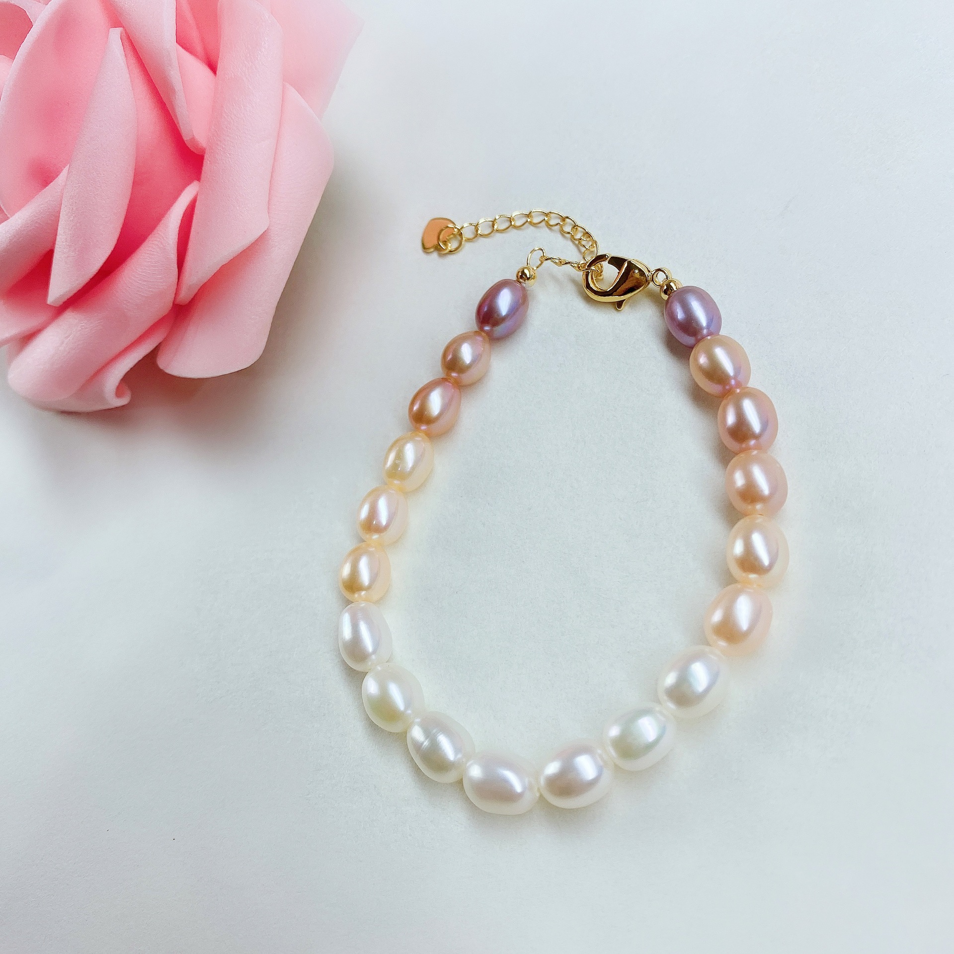 Flawless Pearl Bracelet Freshwater pearls millet Simplicity Explosive money Bracelet DIY Mixed color Colorful Sweet jewelry