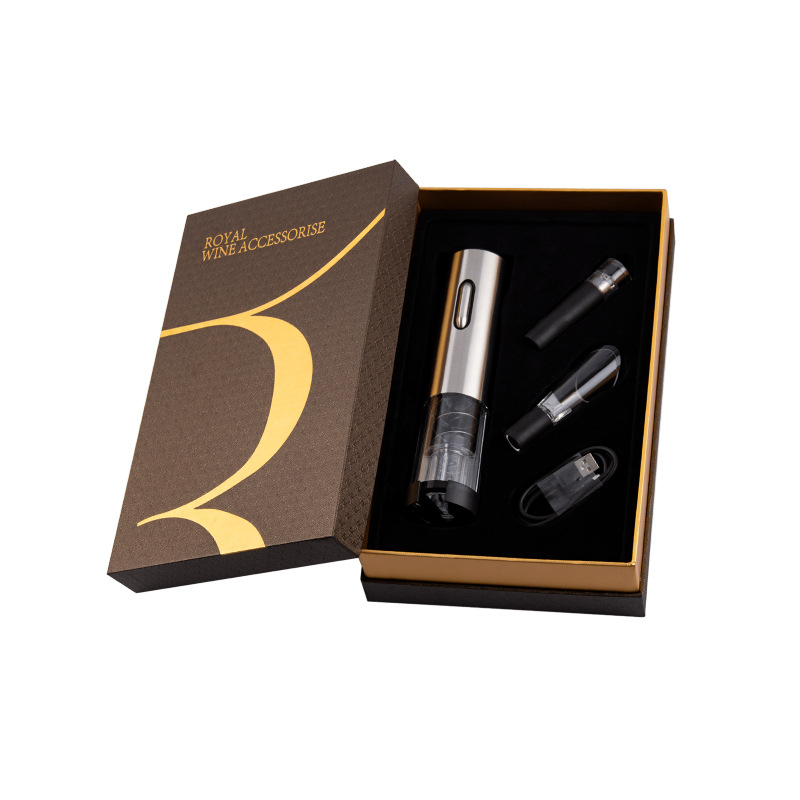 睿力厂家创意自动电动红酒开瓶器充电葡萄酒酒具启瓶器套装