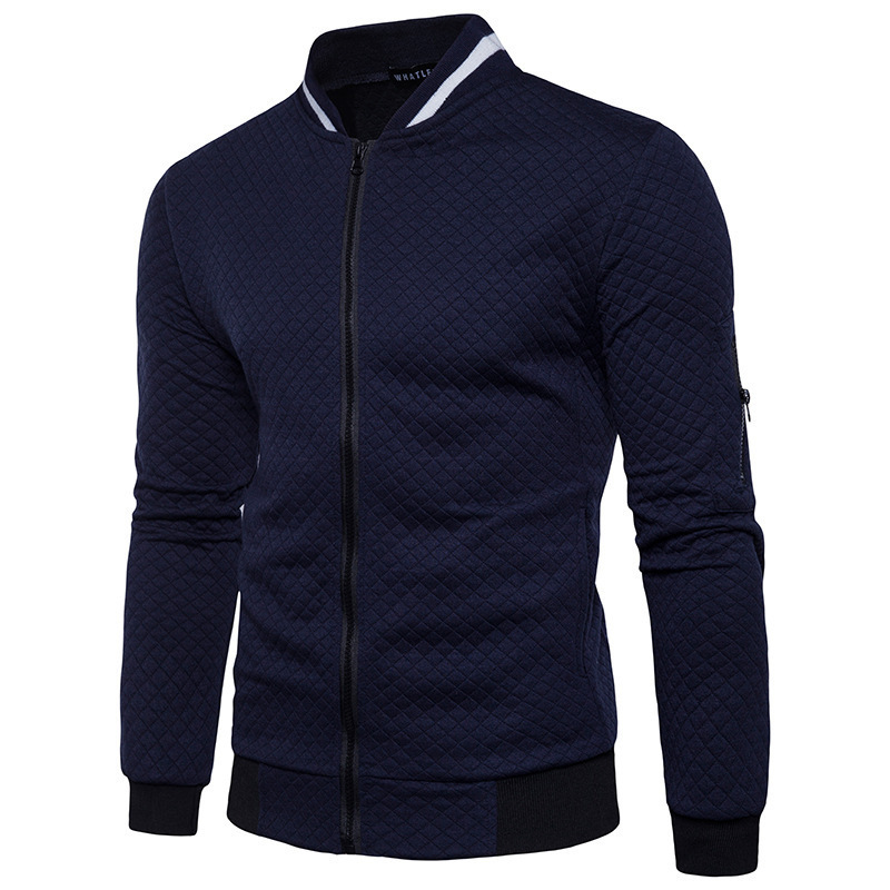 Men's Simple Style Solid Color Zipper Fleece Jacket display picture 3