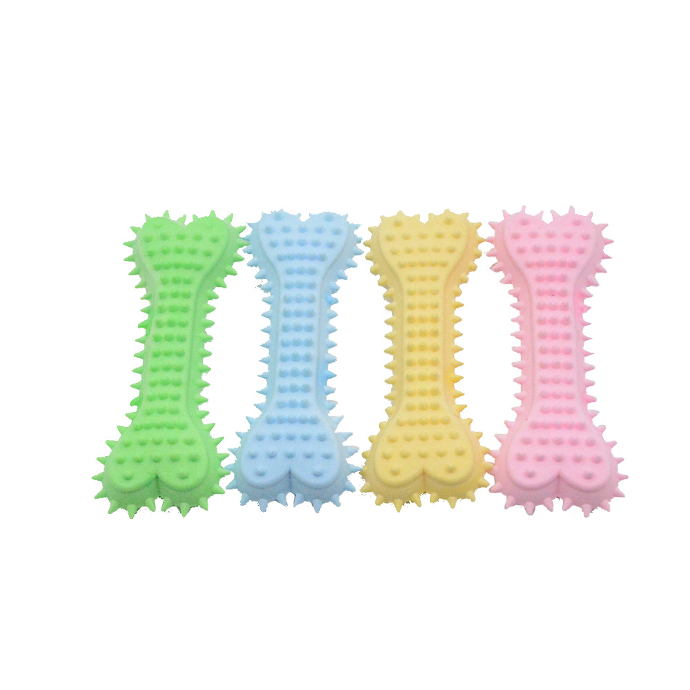 Nueva fragancia espumosa TPR gran amor hueso de juguete perro de molienda palo de Limpieza de dientes de mascotas fabricante de juguetes en stock