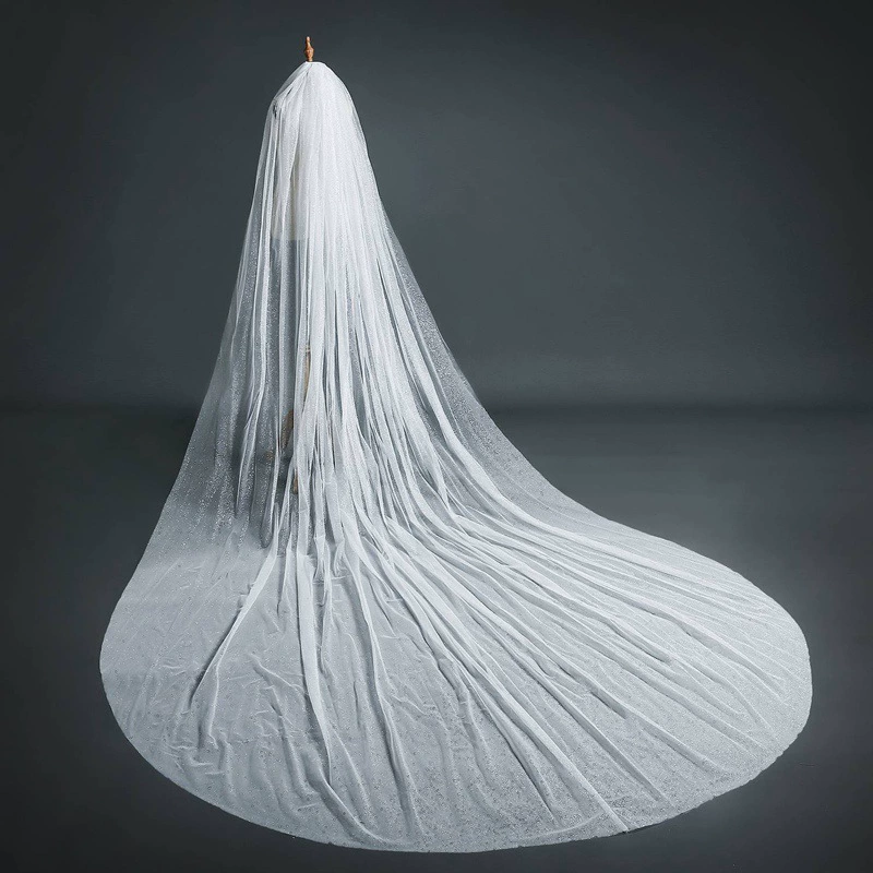 Свадебное платье Звездное небо вуаль Супер сказочная лесная Фата Женская Невеста с длинным хвостом Корейская свадебная фата оптом