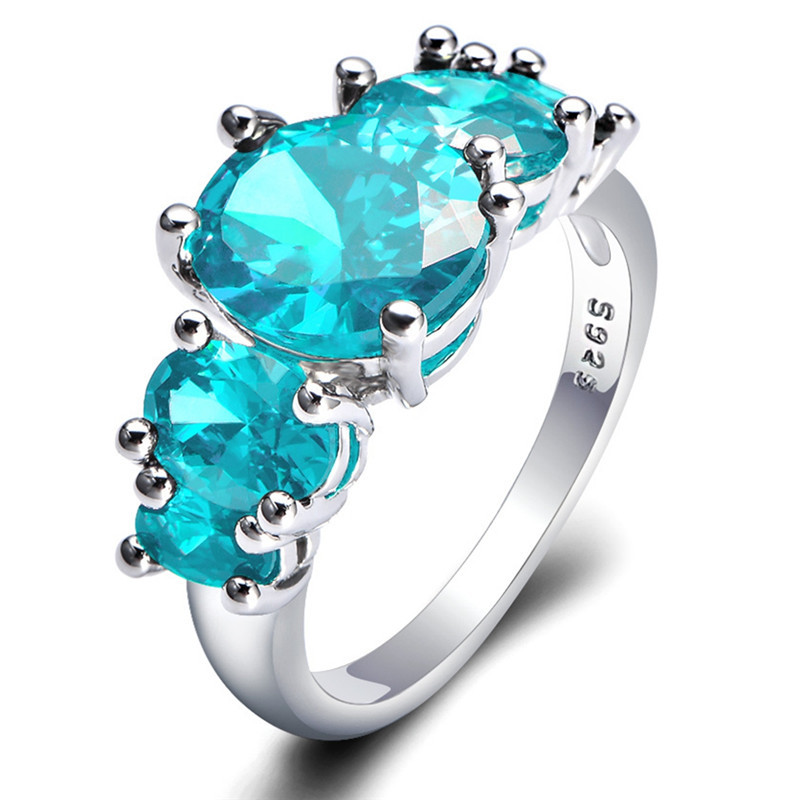 Elegant Shiny Oval Copper Inlay Zircon Rings display picture 4