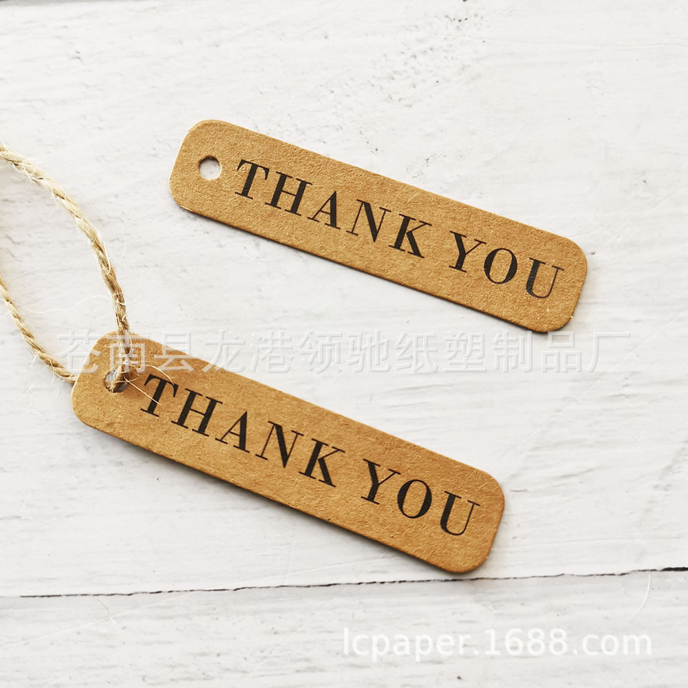 thank you装饰牛皮纸小吊牌100pcs 烘焙装饰小标签