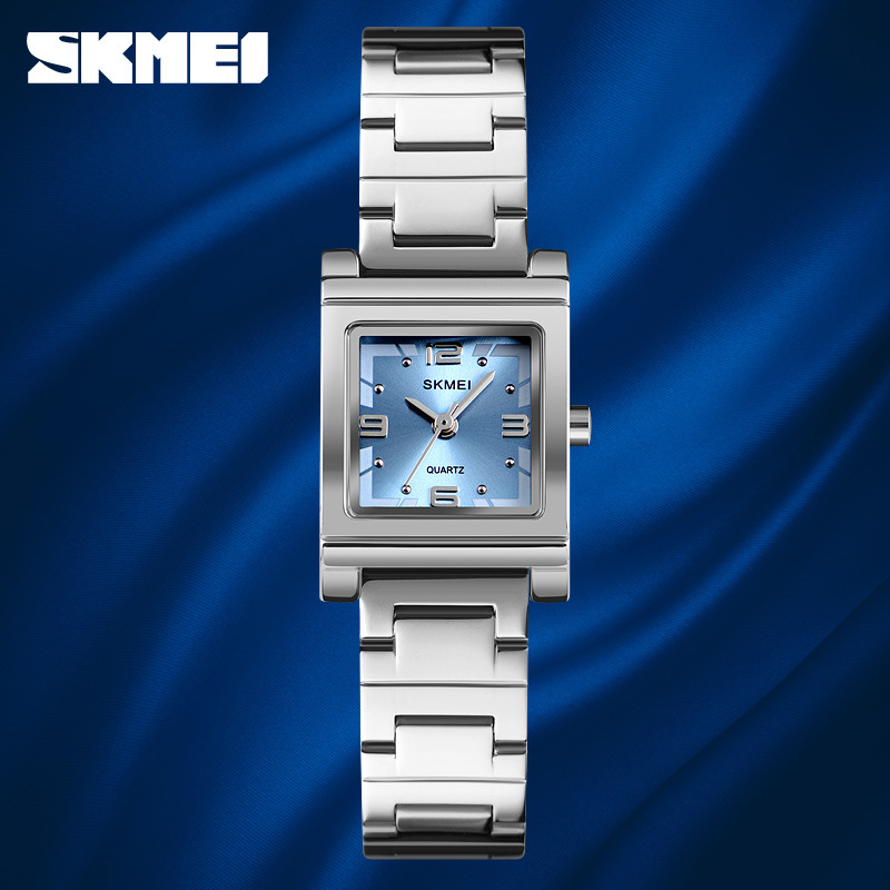 Skmei cuadrado de las mujeres reloj de cuarzo simple impermeable moda pequeño estudiante reloj de mujer 1388