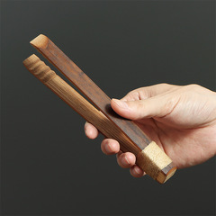 出口日本 碳化仿古中式 防滑竹製茶杯鑷子 茶道配件茶夾 廠家直銷