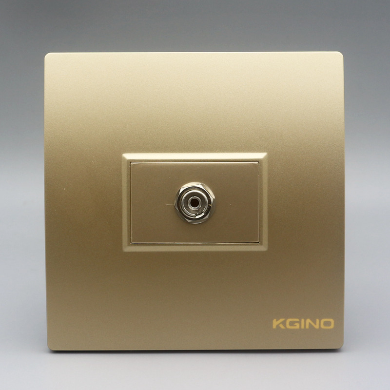 香槟金色86型一二三位光纤插座电脑宽带模块FC圆头法兰盘光纤面板