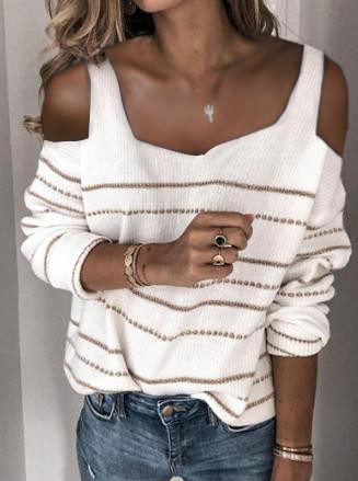 new solid color square neck pullover sweater  NSLK11335