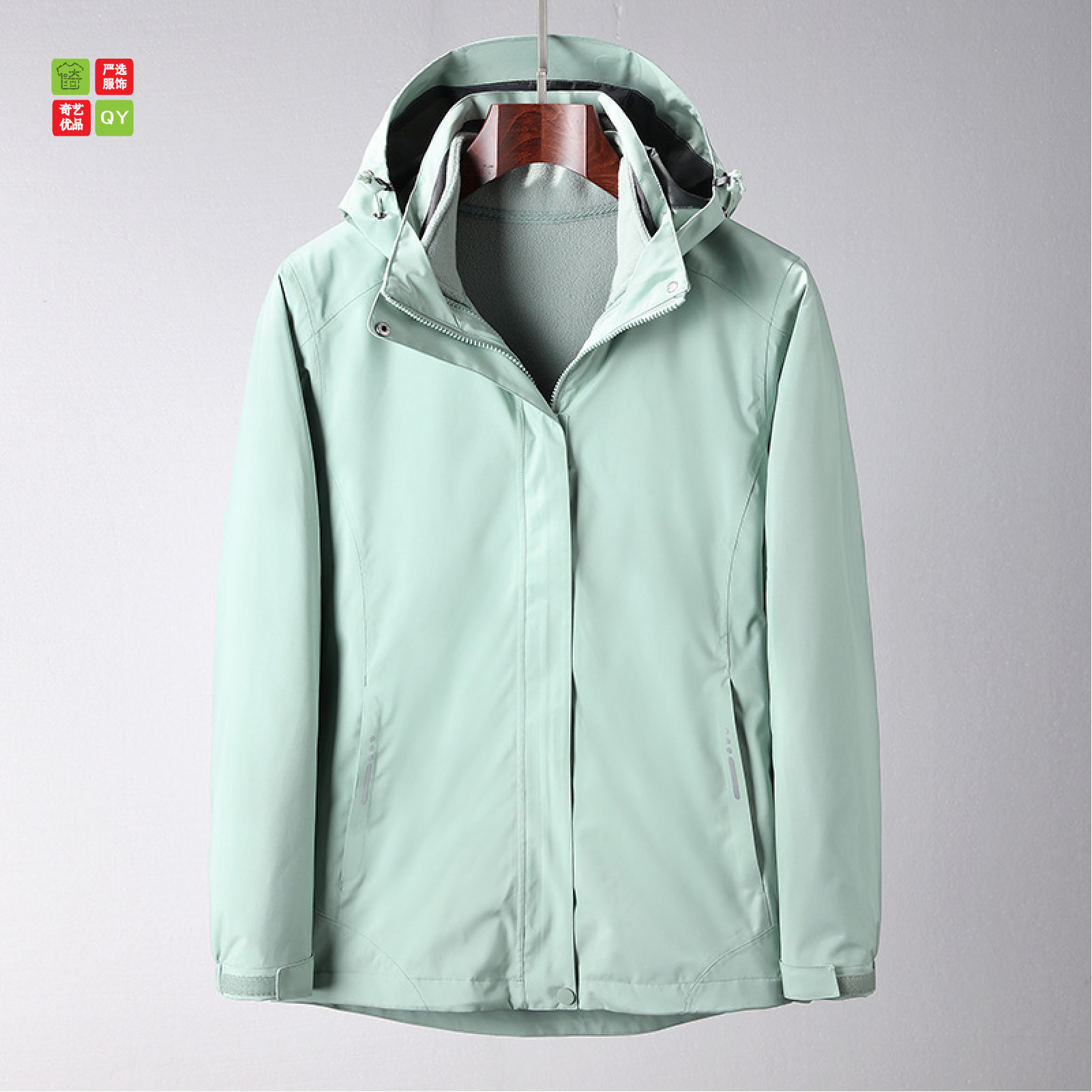 戶外沖鋒衣三合壹可拆卸秋冬情侶款 加絨加厚防風防水保暖 印logo