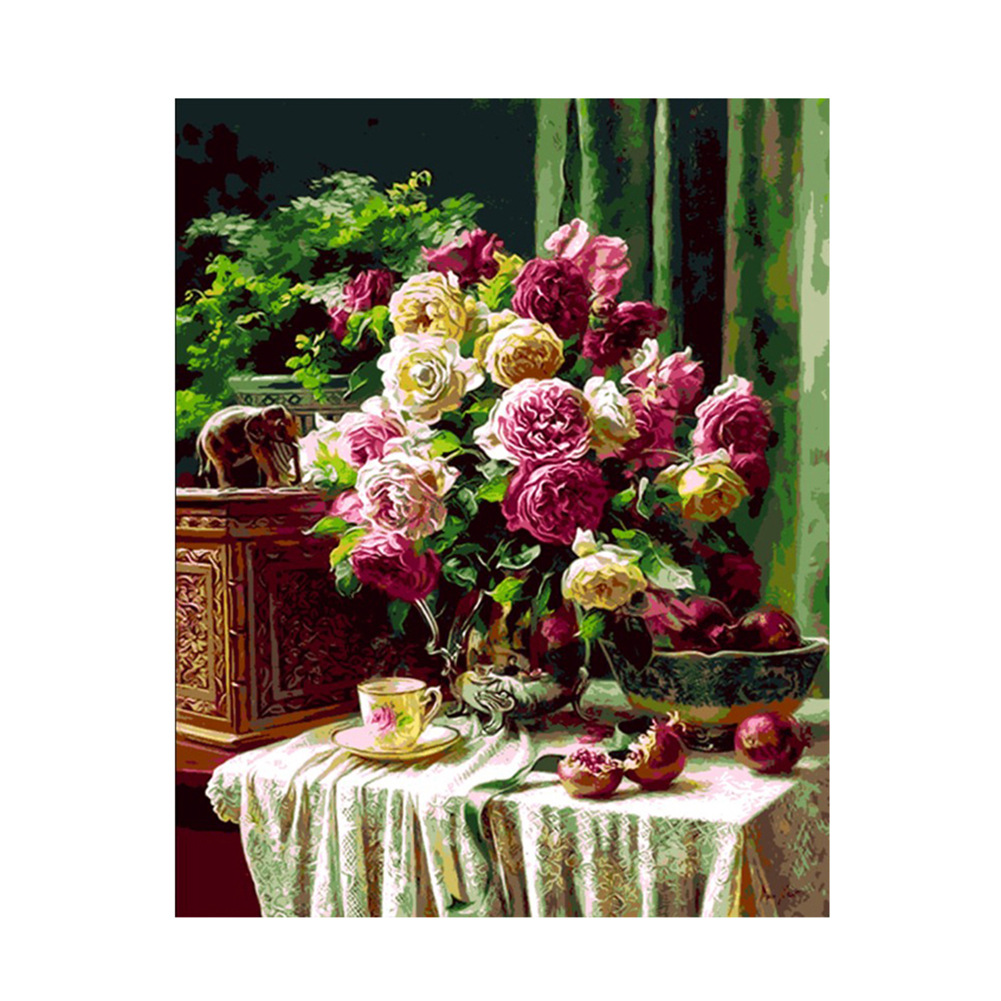 Noche ciudad DIY pintura al óleo digital fábrica al por mayor sin marco combinación apretado marco interior estilo más de 1 unidades entrega