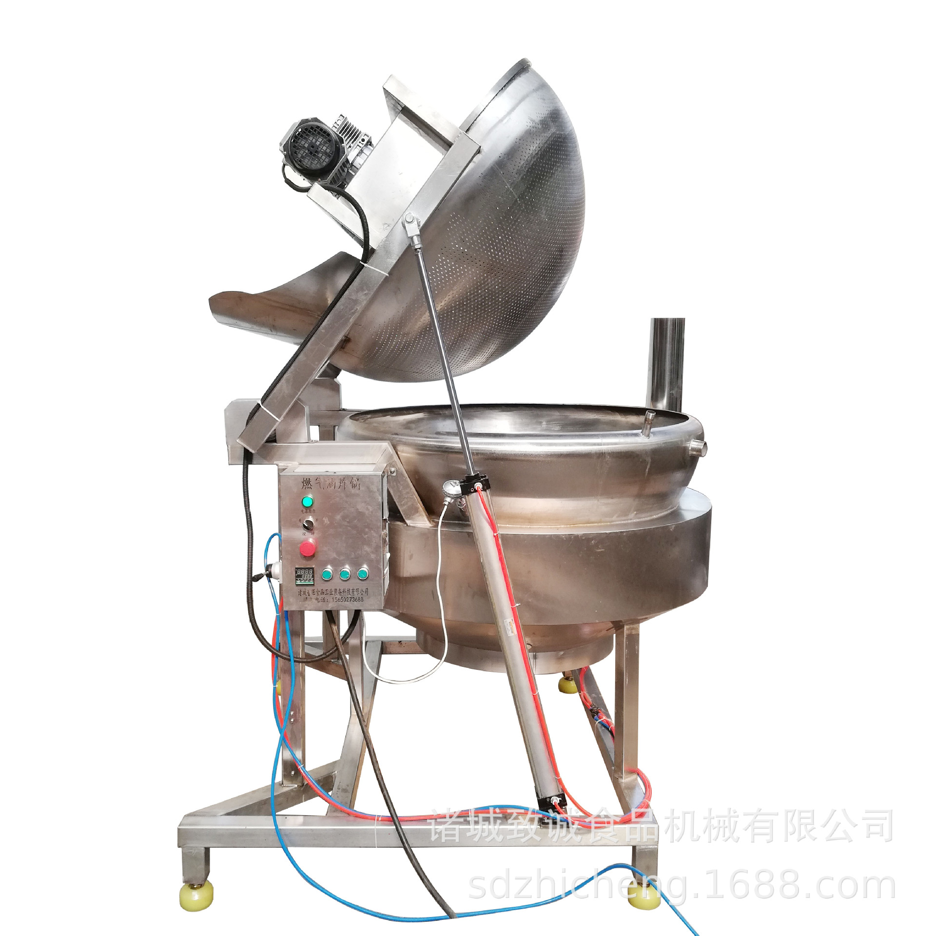 食品厂全自动油炸沥油生产线 燃气式花生米油炸锅 自动出料油炸锅