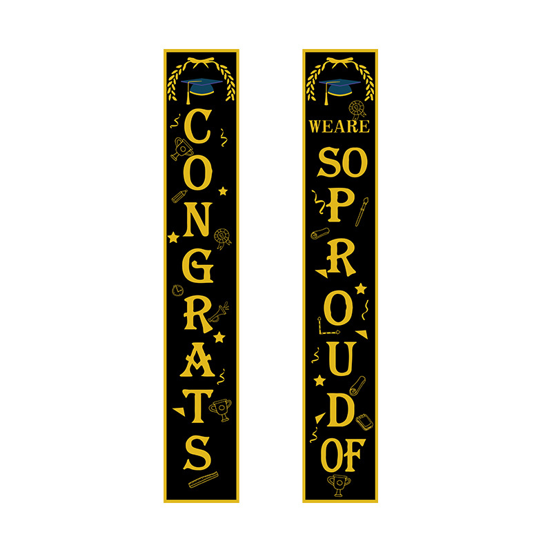 Amazon graduado pareado temporada de graduación banner temporada de graduación cortina de puerta ceremonia de graduación apoyo dibujo personalización