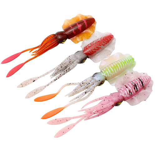 Hunting high Luya squid bait simulated octopus bait luminous 15cm bionic ear Luya soft bait cross-border fake bait