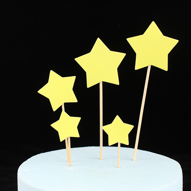 纯黄色星星五只装不闪