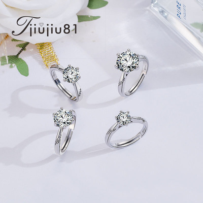 韩版韩国爱心戒指复古文艺个性开口指环小清新花朵手工银饰品批发