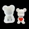 Silicone mold for St. Valentine's Day, epoxy resin, decorations, tools set, with little bears