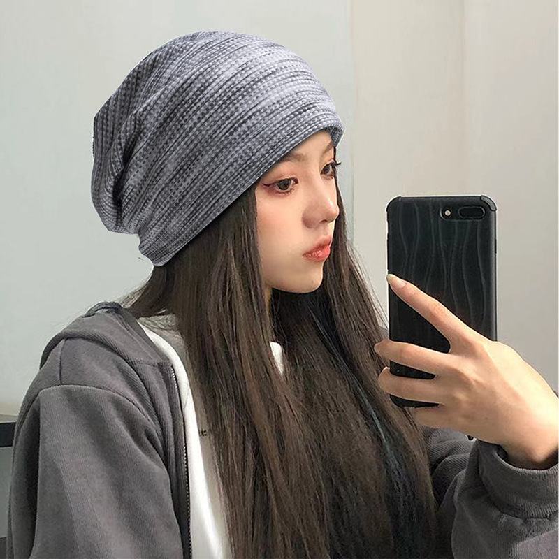 Nuovo cappello lavorato a maglia di vendita caldo Cappello da uomo e da donna in cotone con fascia per capelli Cappello da pullover Cappello freddo giapponese Cappello impilabile di moda_voghion.com