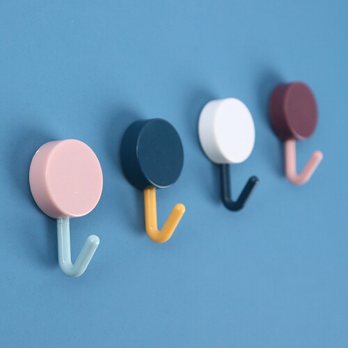 10 pack Nordic style hooks strong adhesive wall hanging creative cute seamless door bathroom adhesive hooks
