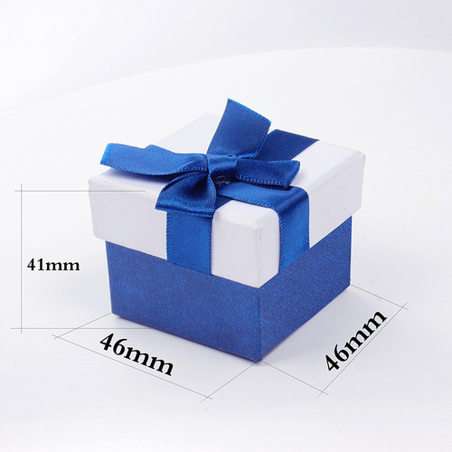 Simple and elegant gift bow square ring bracelet necklace box Korean jewelry box wholesale