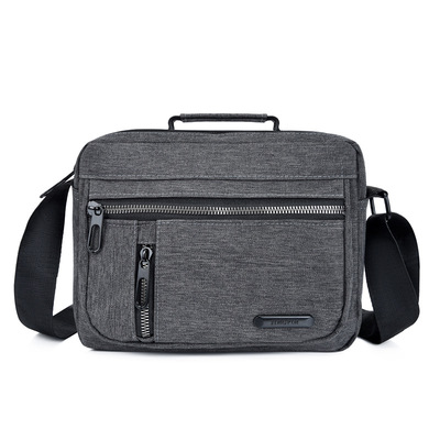 新款防水尼龙布休闲单肩斜跨手提包简约零钱包男包收款包耐磨定制