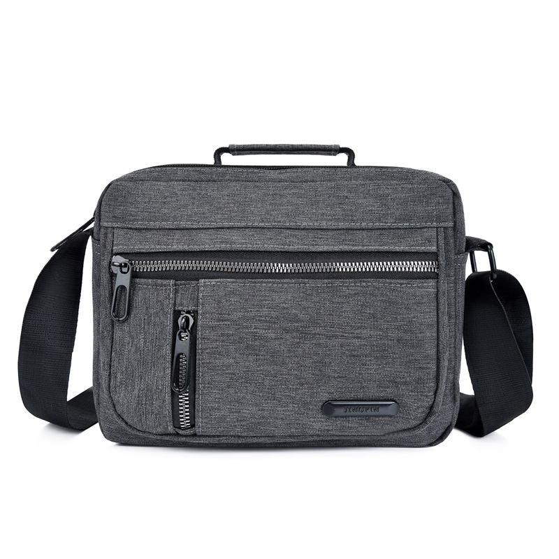 新款防水尼龙布休闲单肩斜跨手提包简约零钱包男包收款包耐磨定制