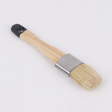 亚马逊热销椭圆头木柄猪鬃烧烤油漆小毛刷汽车边锋细节刷厂家