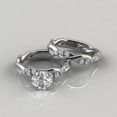 Diamond ring for beloved with pigtail, fashionable accessory, wish, European style