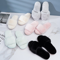 2021 Cotton Slippers for Women Home Velcro Slippers Autumn and Winter Korean Cute Thick Sole Rubber Slippers New Arrival