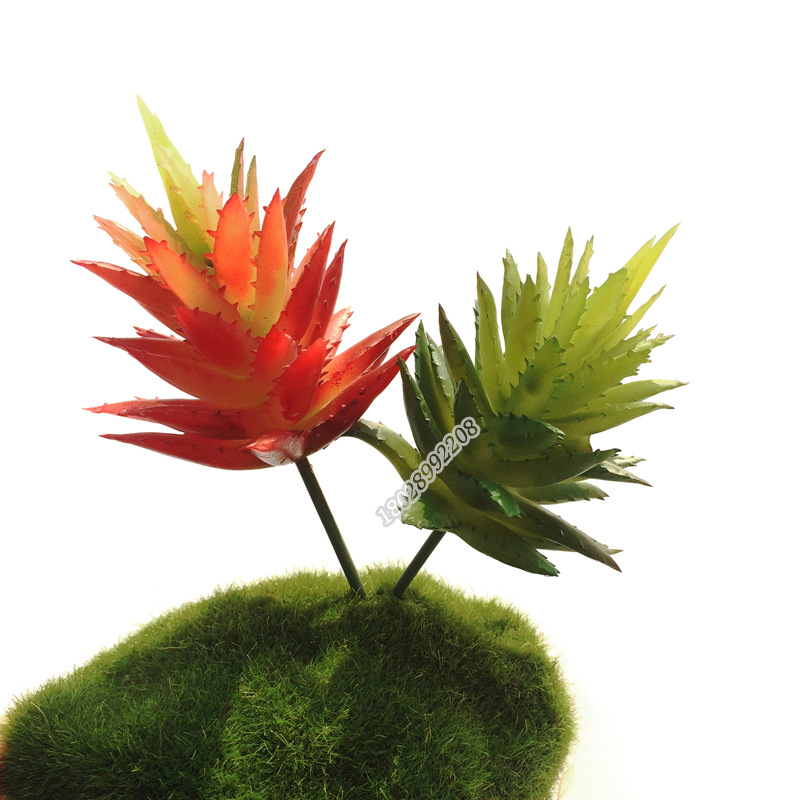 仿真多肉植物大号带刺芦荟环保沙漠植物桌面装饰软胶多肉拼盘盆栽
